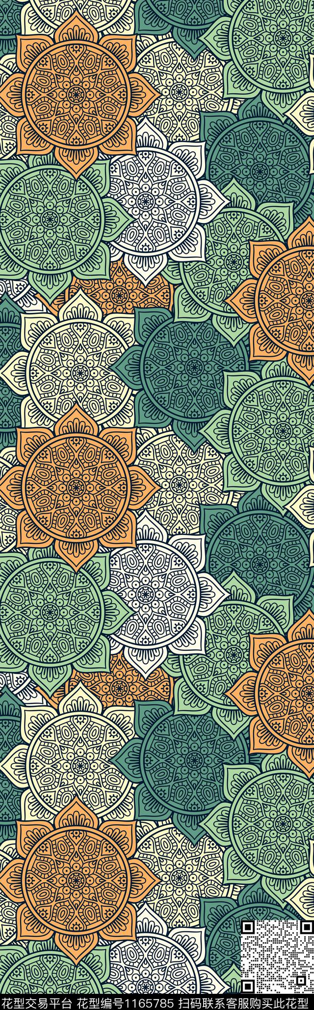 几何线条传统纹样传统印花华亿平台下载（图片编号: 1165785） - 瓦栏（Walan）