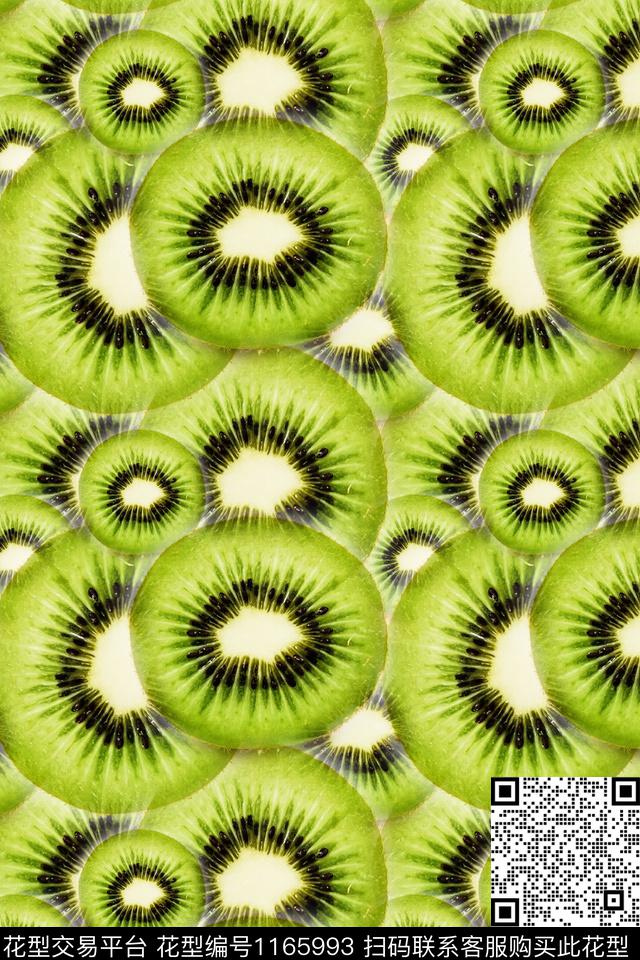 趣味奇异果俏皮水果数码印花华亿平台下载（图片编号: 1165993） - 瓦栏（Walan）