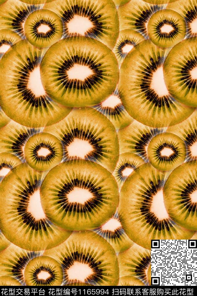 趣味奇异果俏皮水果数码印花华亿平台下载（图片编号: 1165994） - 瓦栏（Walan）
