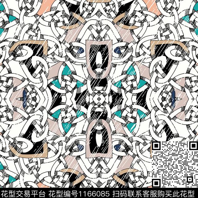 几何民族风壁纸纹传统印花华亿平台下载（图片编号: 1166085） - 瓦栏（Walan）