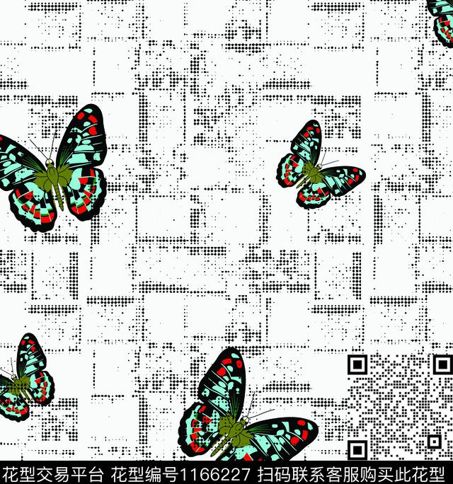 蝴蝶几何抽象底传统印花华亿平台下载（图片编号: 1166227） - 瓦栏（Walan）
