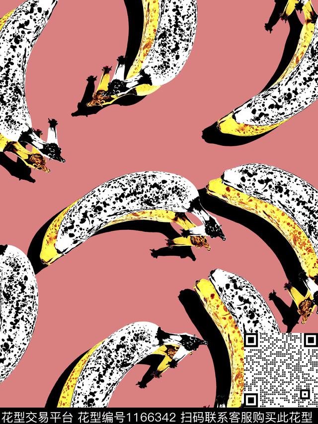 春夏华亿平台香蕉趣味水果数码印花华亿平台下载（图片编号: 1166342） - 瓦栏（Walan）