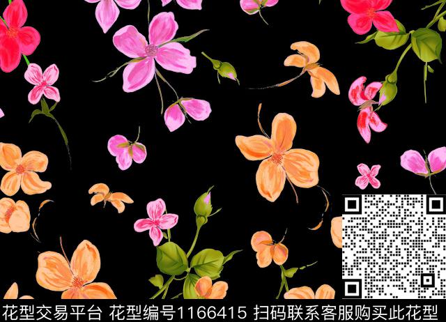 水彩花卉花卉数码华亿平台数码印花华亿平台下载（图片编号: 1166415） - 瓦栏（Walan）