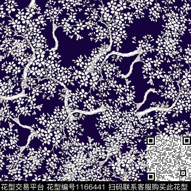 花卉大牌风莫妮卡-大牌华亿平台传统印花华亿平台下载（图片编号: 1166441） - 瓦栏（Walan）