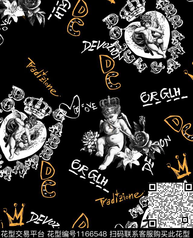 大牌风男装字母数码印花华亿平台下载（图片编号: 1166548） - 瓦栏（Walan）