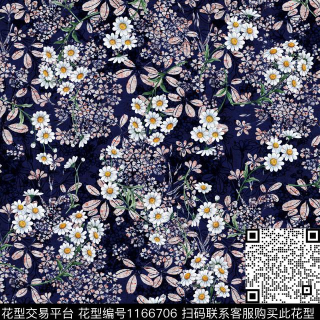 花卉小碎花肌理数码印花华亿平台下载（图片编号: 1166706） - 瓦栏（Walan）