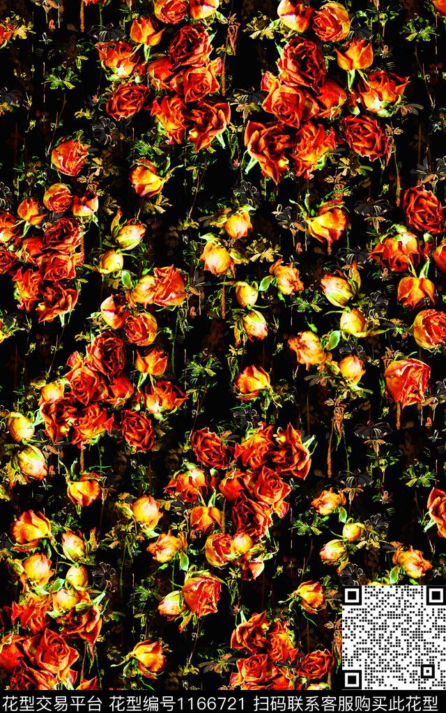 花卉小碎花肌理数码印花华亿平台下载（图片编号: 1166721） - 瓦栏（Walan）