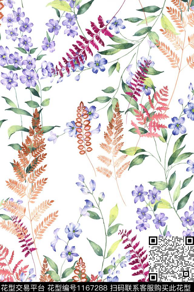 小碎花小清新手绘乱花数码印花华亿平台下载（图片编号: 1167288） - 瓦栏（Walan）