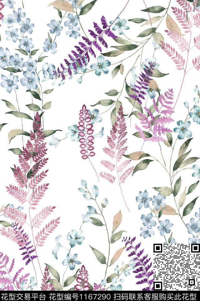 小碎花小清新手绘乱花数码印花华亿平台下载（图片编号: 1167290） - 瓦栏（Walan）