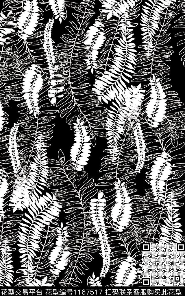 花卉简约热带华亿平台数码印花华亿平台下载（图片编号: 1167517） - 瓦栏（Walan）