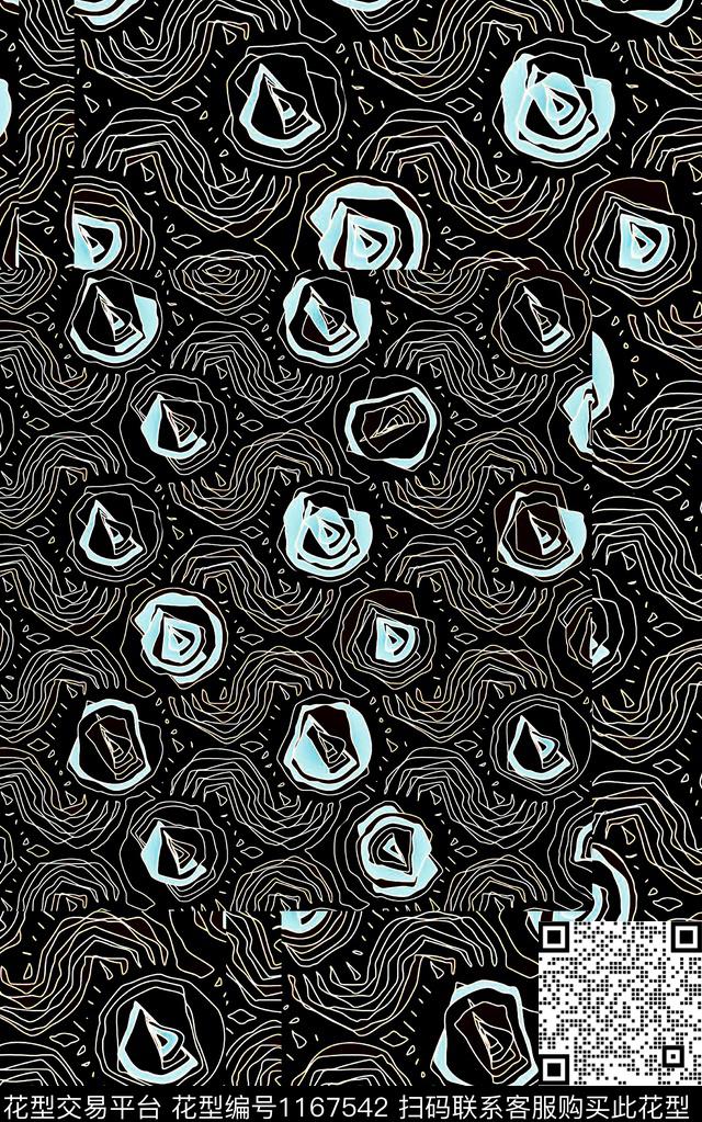 几何抽象格子数码印花华亿平台下载（图片编号: 1167542） - 瓦栏（Walan）