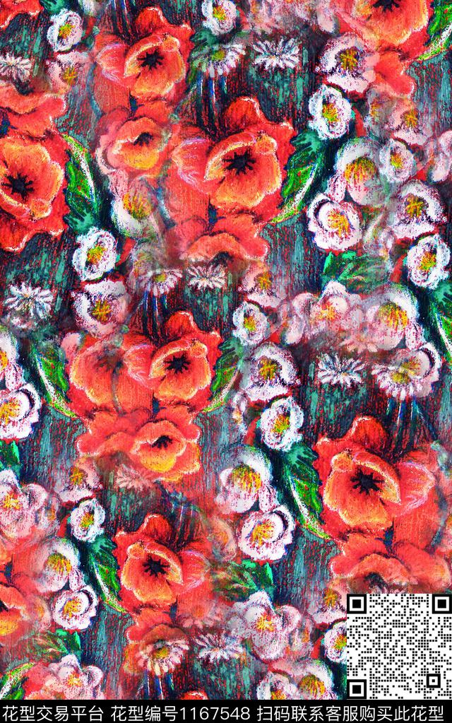 花卉肌理3D立体数码印花华亿平台下载（图片编号: 1167548） - 瓦栏（Walan）