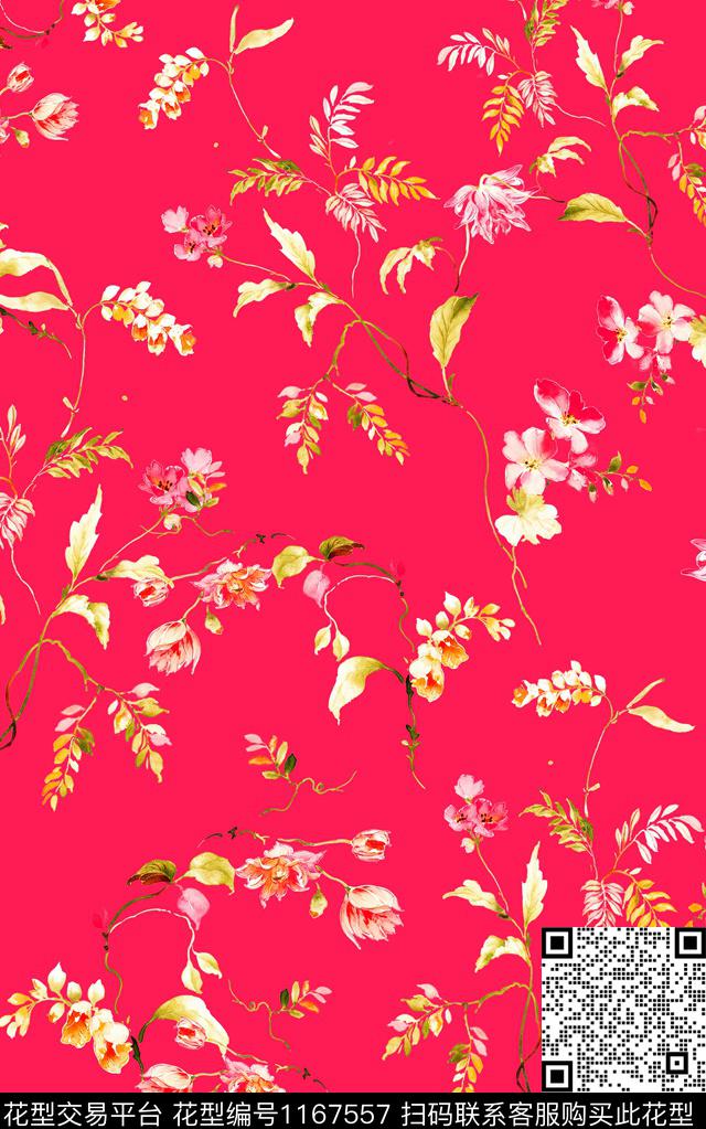 少女花卉小碎花数码印花华亿平台下载（图片编号: 1167557） - 瓦栏（Walan）