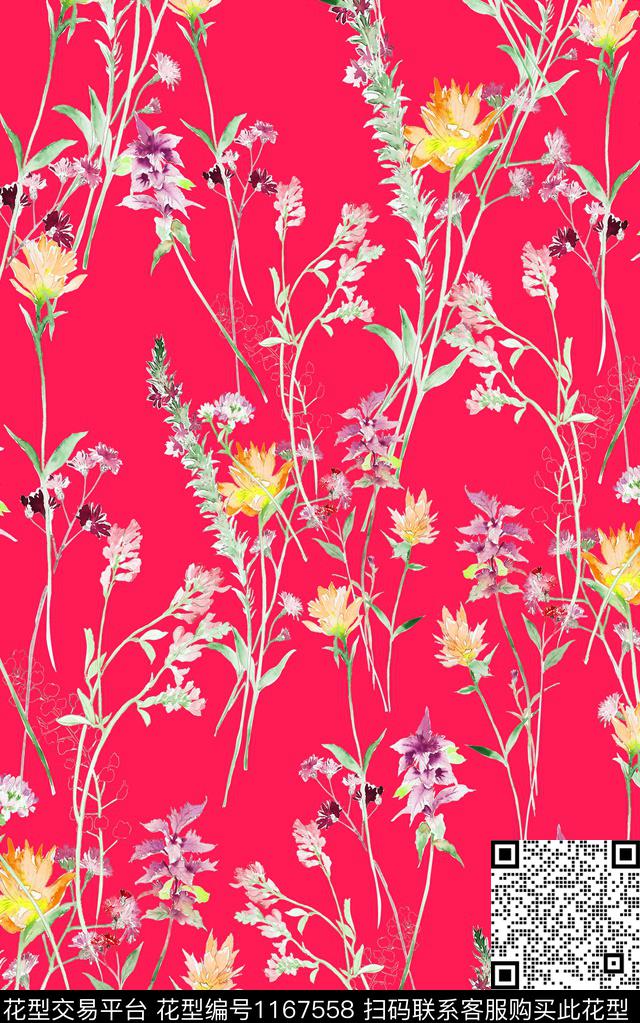 少女花卉小碎花数码印花华亿平台下载（图片编号: 1167558） - 瓦栏（Walan）