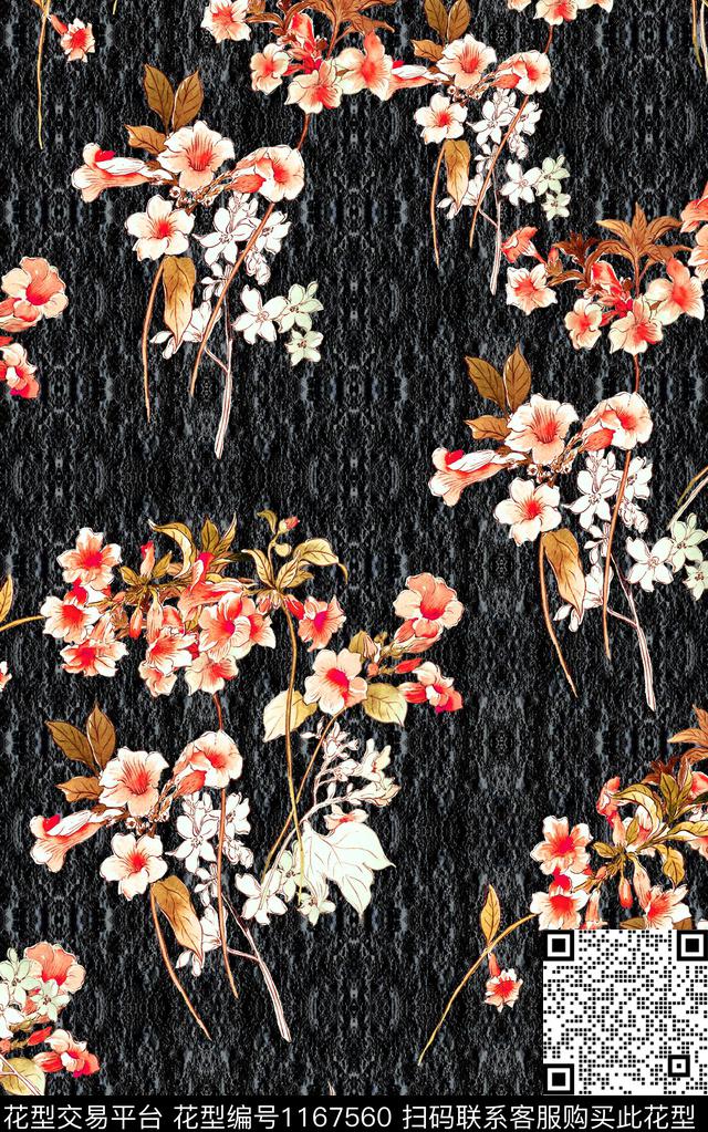 少女花卉小碎花数码印花华亿平台下载（图片编号: 1167560） - 瓦栏（Walan）