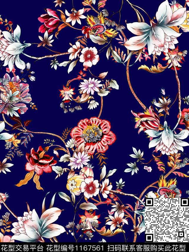 少女花卉小碎花数码印花华亿平台下载（图片编号: 1167561） - 瓦栏（Walan）