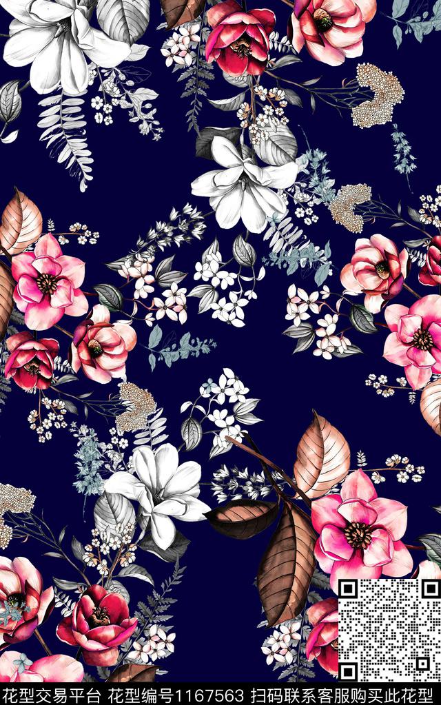 少女花卉小碎花数码印花华亿平台下载（图片编号: 1167563） - 瓦栏（Walan）