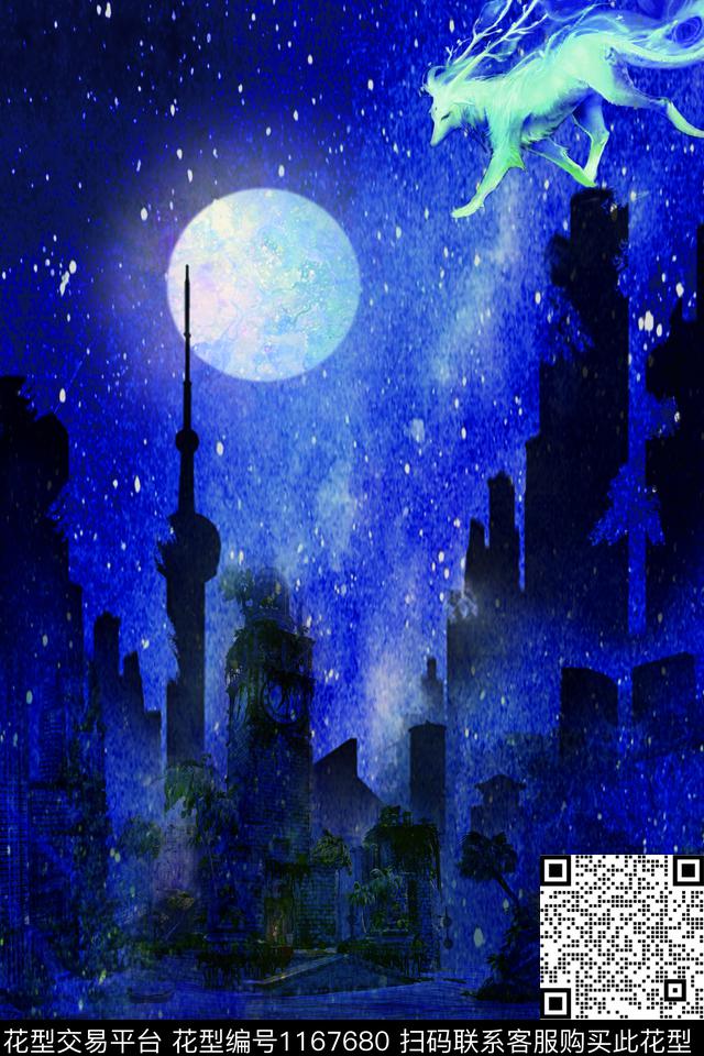 大牌风星空神话数码印花华亿平台下载（图片编号: 1167680） - 瓦栏（Walan）