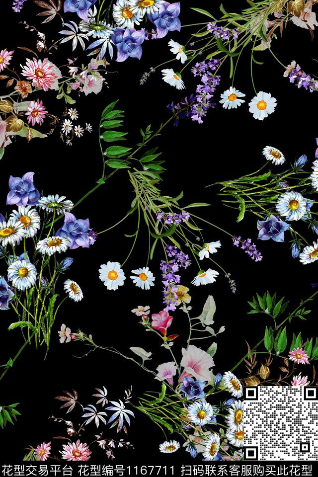 女装清爽底花卉小碎花数码印花华亿平台下载（图片编号: 1167711） - 瓦栏（Walan）