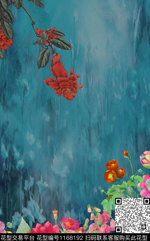 女装动物花卉数码印花华亿平台下载（图片编号: 1168192） - 瓦栏（Walan）