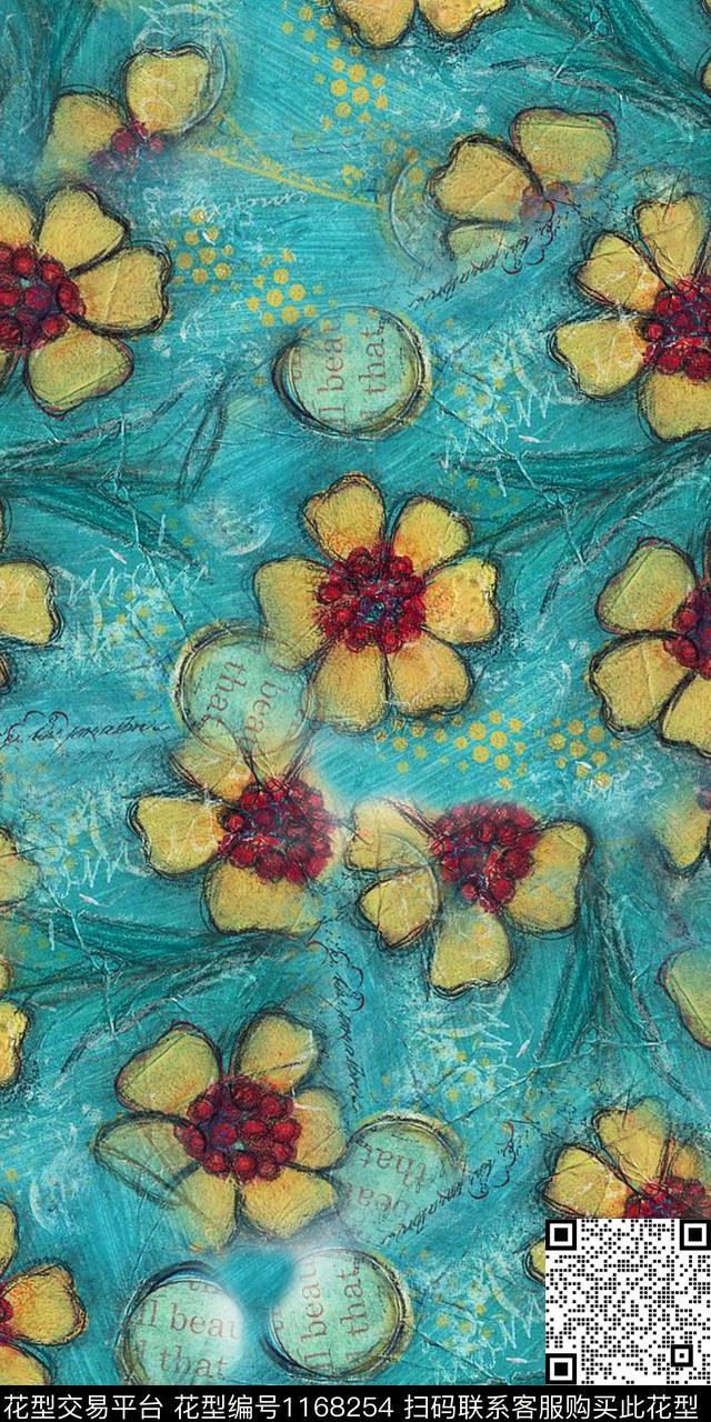 数码华亿平台女装花卉数码印花华亿平台下载（图片编号: 1168254） - 瓦栏（Walan）