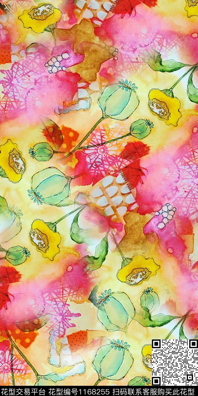 数码华亿平台女装花卉数码印花华亿平台下载（图片编号: 1168255） - 瓦栏（Walan）
