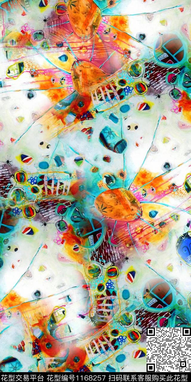 数码华亿平台女装花卉数码印花华亿平台下载（图片编号: 1168257） - 瓦栏（Walan）