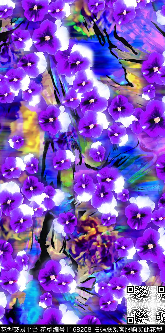 数码华亿平台几何花瓣数码印花华亿平台下载（图片编号: 1168258） - 瓦栏（Walan）