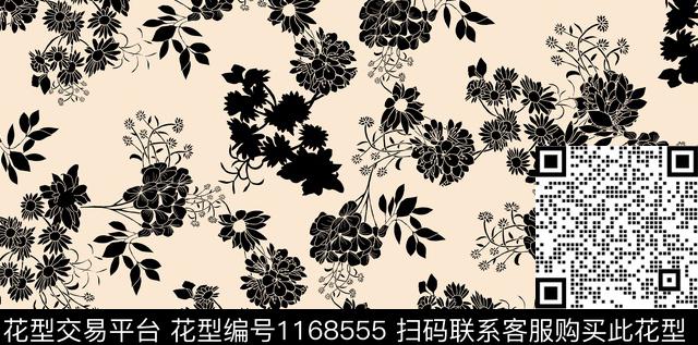 版画春夏华亿平台花卉传统印花华亿平台下载（图片编号: 1168555） - 瓦栏（Walan）