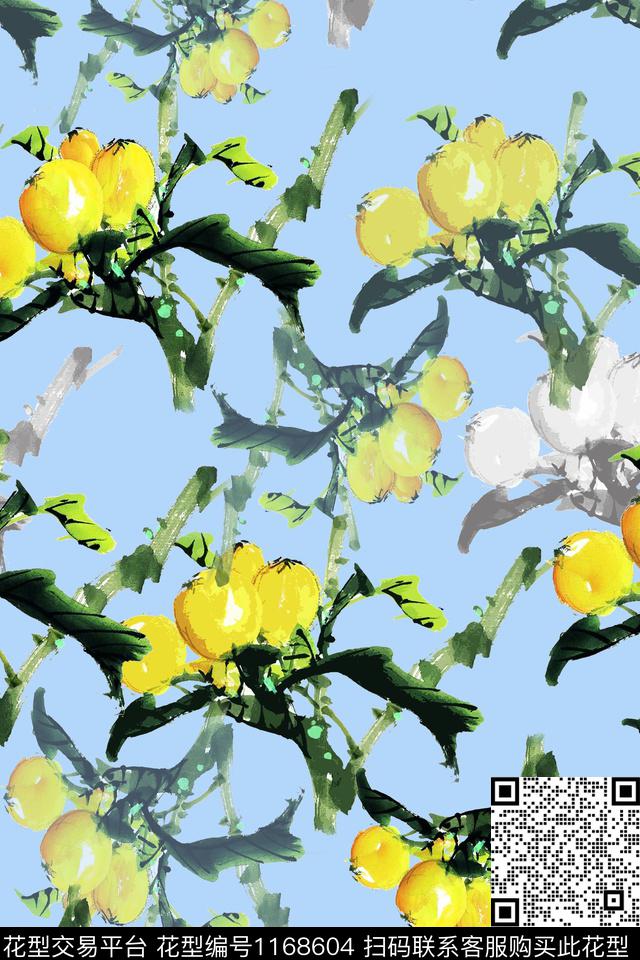 植物俏皮水果批把果数码印花华亿平台下载（图片编号: 1168604） - 瓦栏（Walan）