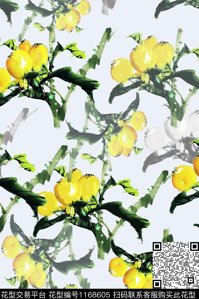 植物俏皮水果批把果数码印花华亿平台下载（图片编号: 1168605） - 瓦栏（Walan）