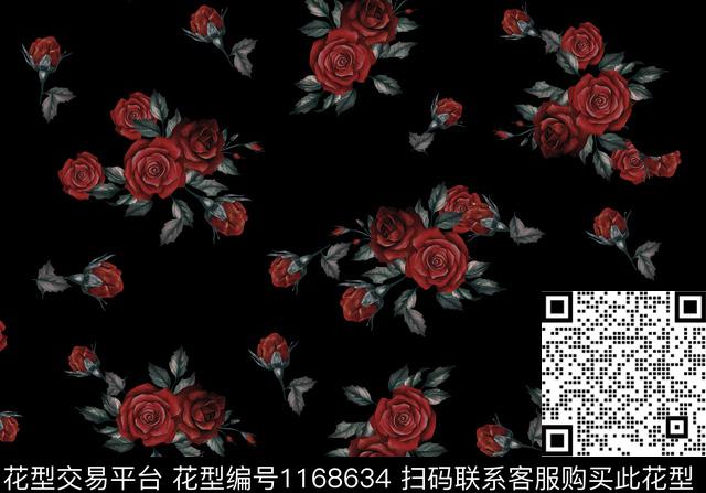 春夏华亿平台水彩花卉花卉传统印花华亿平台下载（图片编号: 1168634） - 瓦栏（Walan）