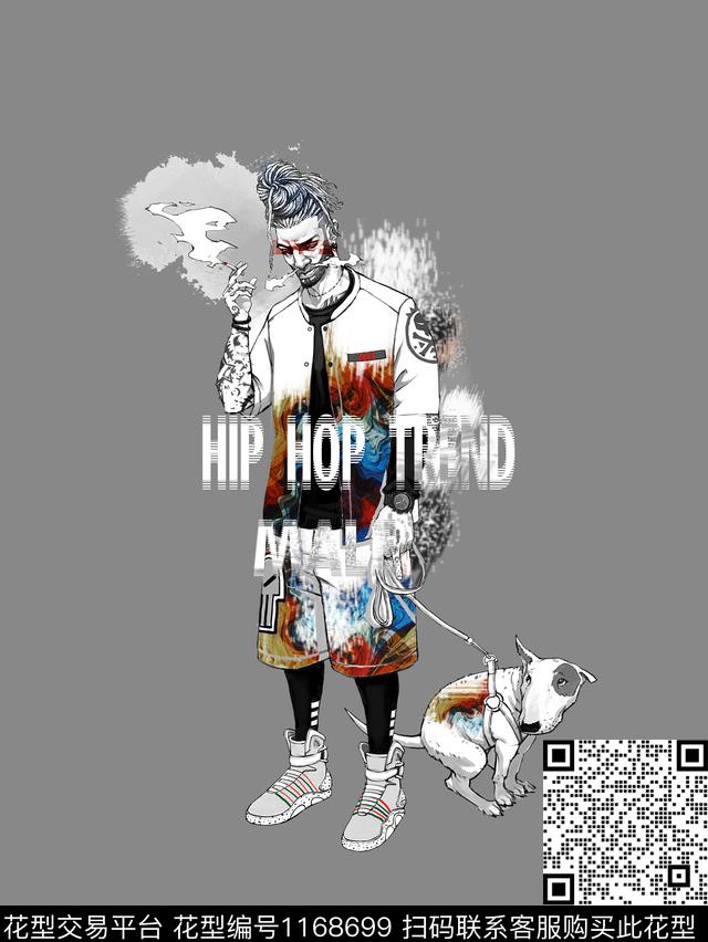 字母男装潮牌数码印花华亿平台下载（图片编号: 1168699） - 瓦栏（Walan）