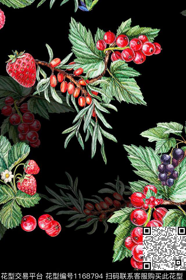 女装水果休闲风数码印花华亿平台下载（图片编号: 1168794） - 瓦栏（Walan）