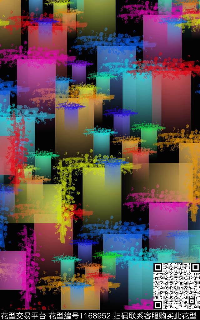 时尚休闲混乱数码印花华亿平台下载（图片编号: 1168952） - 瓦栏（Walan）