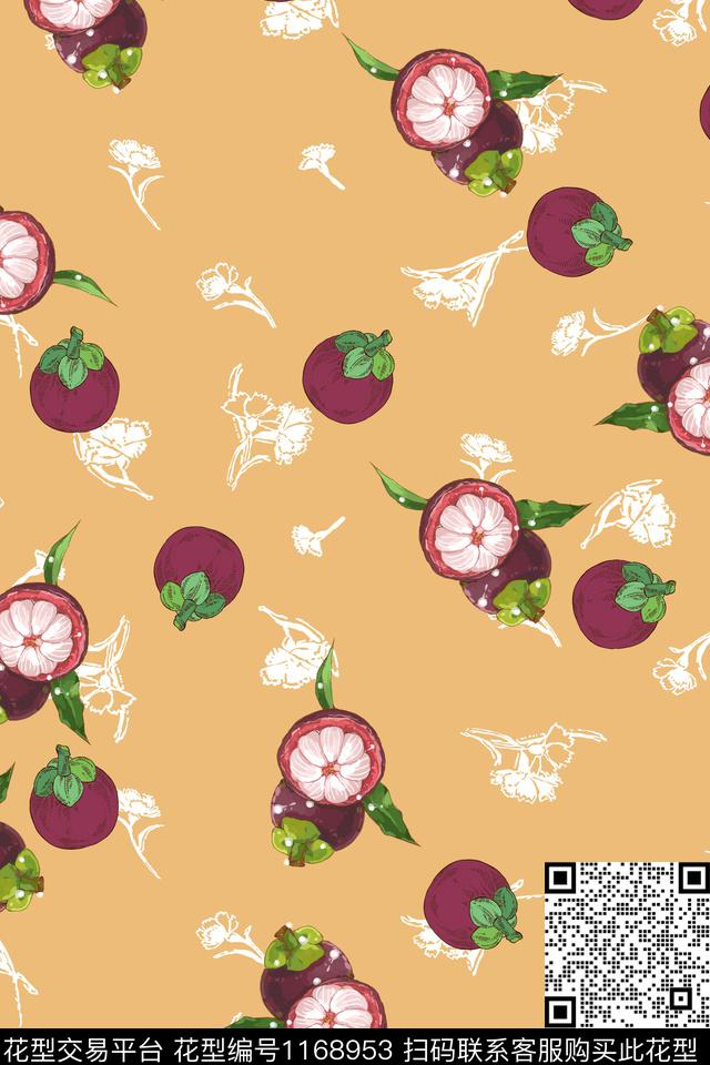 水果趣味山竹传统印花华亿平台下载（图片编号: 1168953） - 瓦栏（Walan）