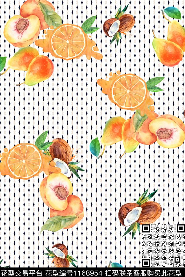 几何大牌风水果数码印花华亿平台下载（图片编号: 1168954） - 瓦栏（Walan）