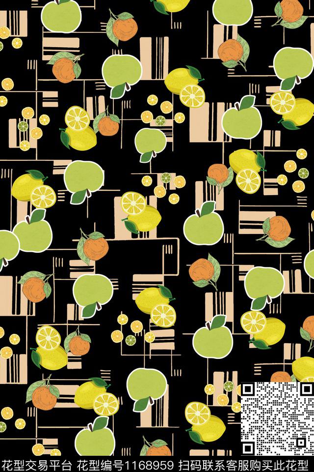 几何大牌风水果传统印花华亿平台下载（图片编号: 1168959） - 瓦栏（Walan）