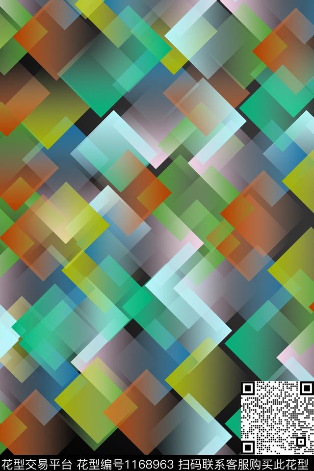 男装几何肌理数码印花华亿平台下载（图片编号: 1168963） - 瓦栏（Walan）