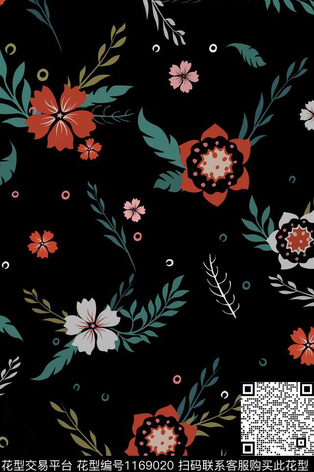 数码华亿平台欧洲花卉数码印花华亿平台下载（图片编号: 1169020） - 瓦栏（Walan）