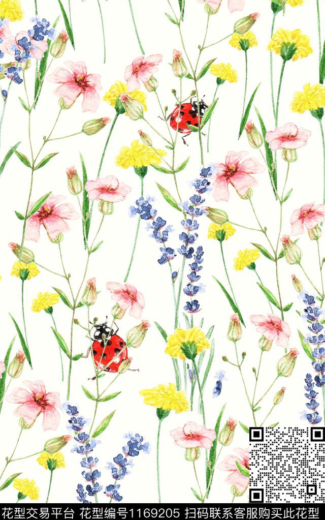 花卉小碎花年轻女性数码印花华亿平台下载（图片编号: 1169205） - 瓦栏（Walan）