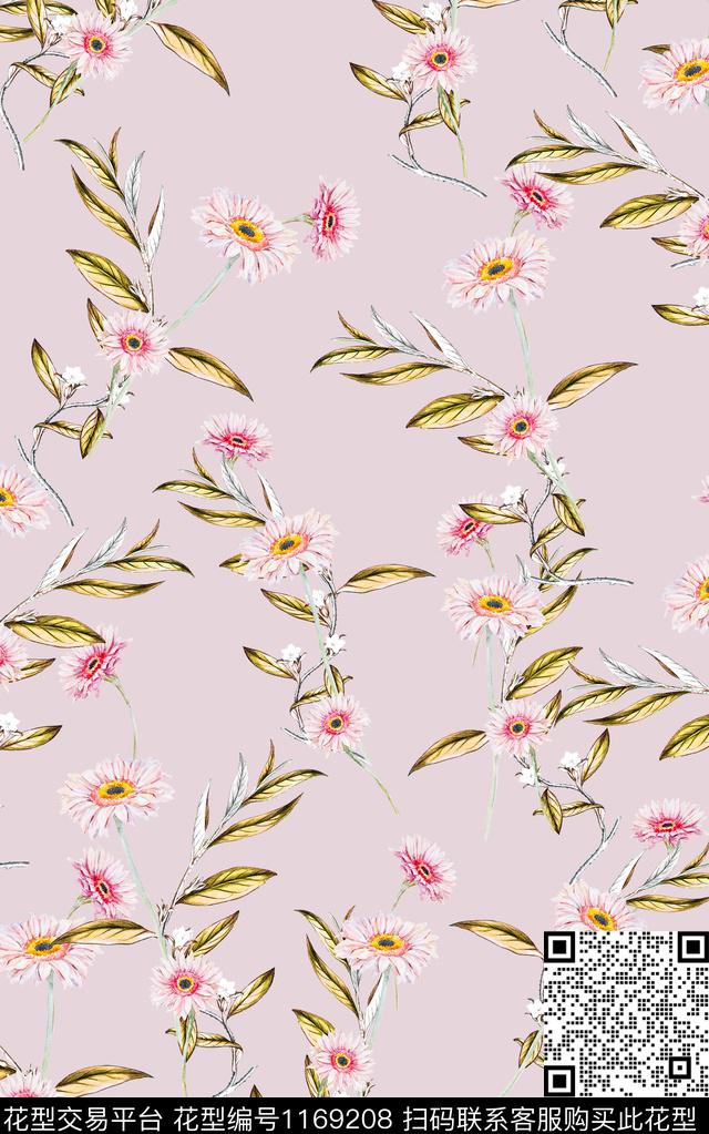 花卉小碎花年轻女性数码印花华亿平台下载（图片编号: 1169208） - 瓦栏（Walan）