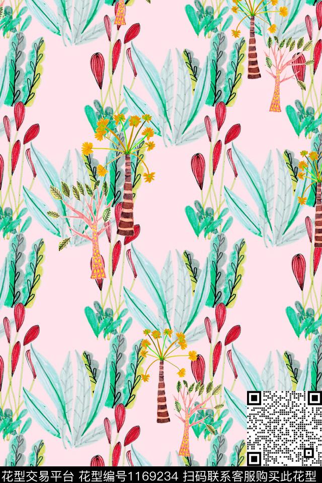 花卉小碎花年轻女性数码印花华亿平台下载（图片编号: 1169234） - 瓦栏（Walan）