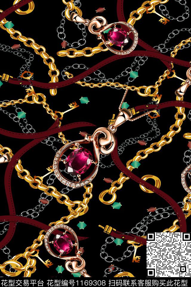 数码华亿平台链条大牌风数码印花华亿平台下载（图片编号: 1169308） - 瓦栏（Walan）