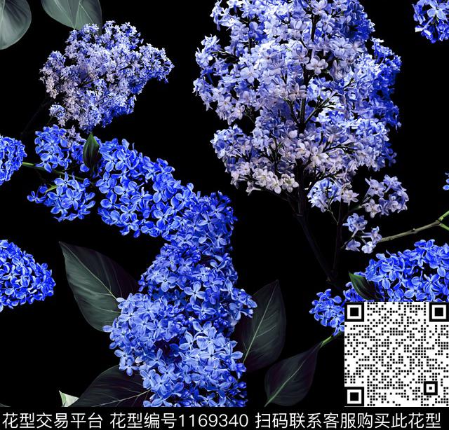 时尚潮牌紫藤花数码印花华亿平台下载（图片编号: 1169340） - 瓦栏（Walan）