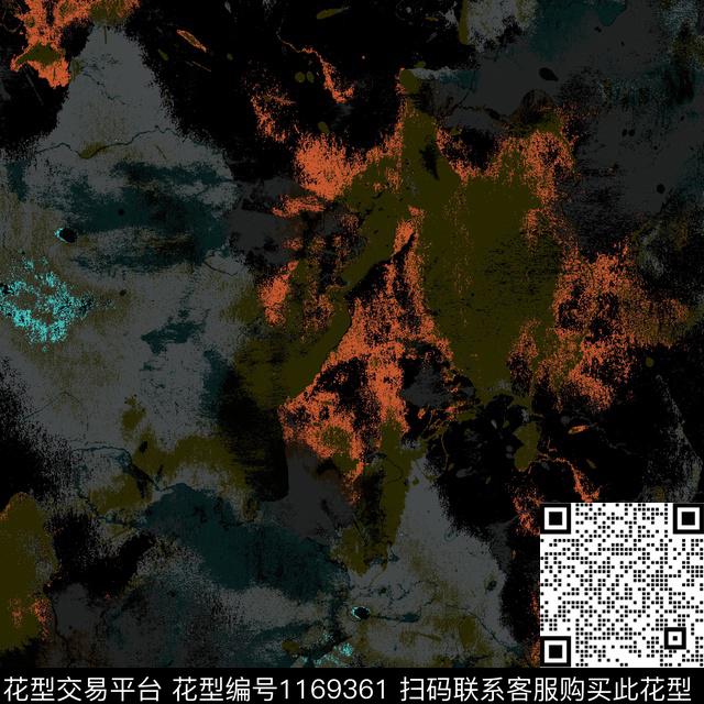 潮牌抽象大牌风数码印花华亿平台下载（图片编号: 1169361） - 瓦栏（Walan）