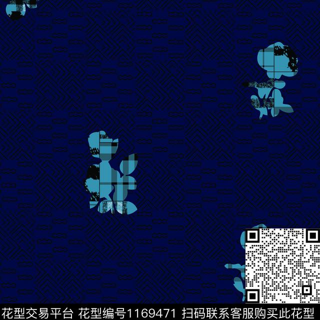 几何巴宝莉格子波点传统印花华亿平台下载（图片编号: 1169471） - 瓦栏（Walan）