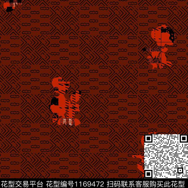 几何巴宝莉格子波点传统印花华亿平台下载（图片编号: 1169472） - 瓦栏（Walan）