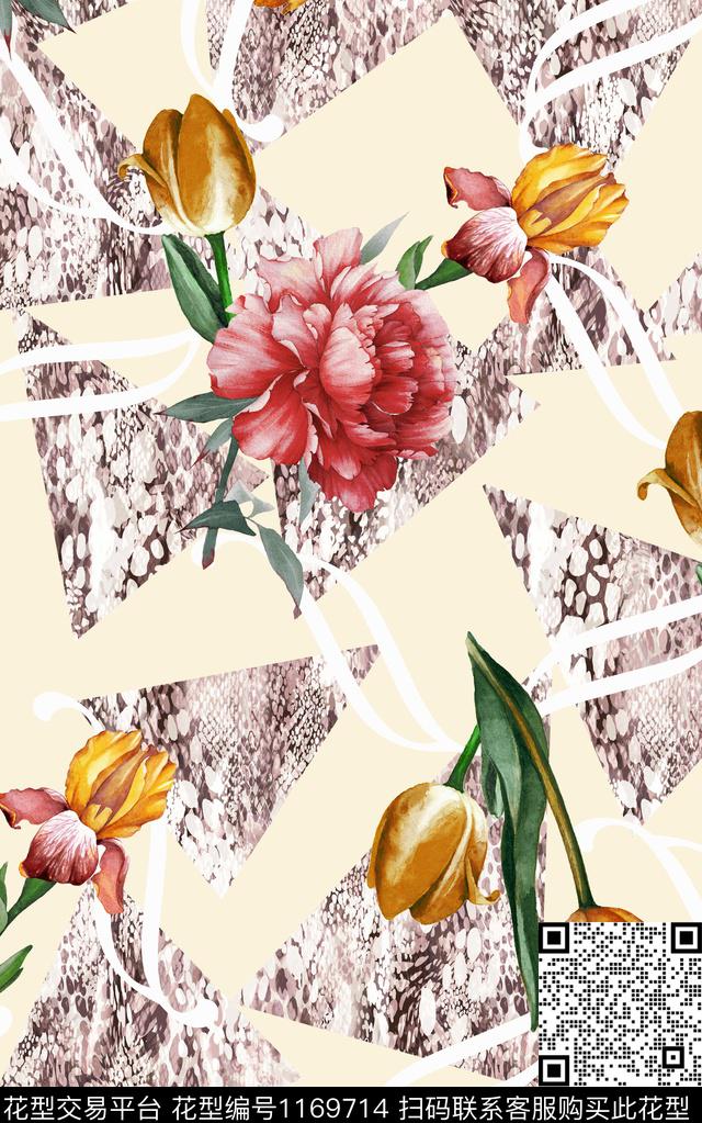 数码华亿平台欧洲花卉数码印花华亿平台下载（图片编号: 1169714） - 瓦栏（Walan）