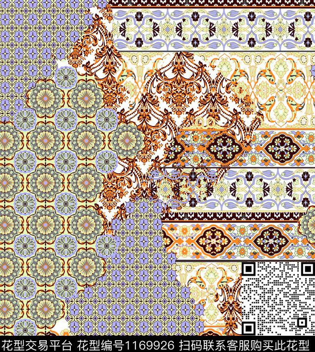 数码华亿平台女装几何数码印花华亿平台下载（图片编号: 1169926） - 瓦栏（Walan）